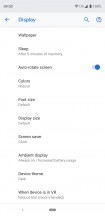 Display settings - Google Pixel 3 XL review