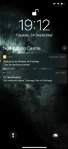Notification Center - Apple Iphone 11 Pro and Max review