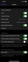 Camera settings - Apple Iphone 11 Pro and Max review
