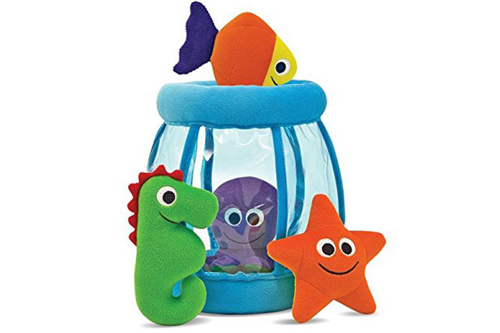 Melissa & Doug Deluxe Fishbowl Fill & Spill Soft Baby Toy